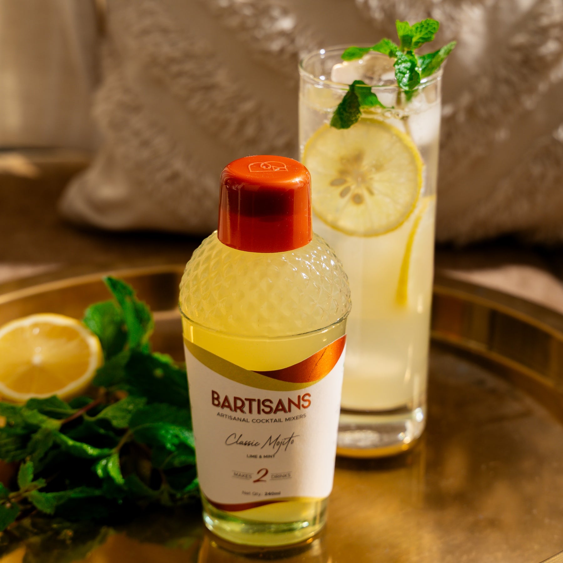 Classic Mojito – Mint Lime Cocktail Mixer (2 Serve) Bartisans