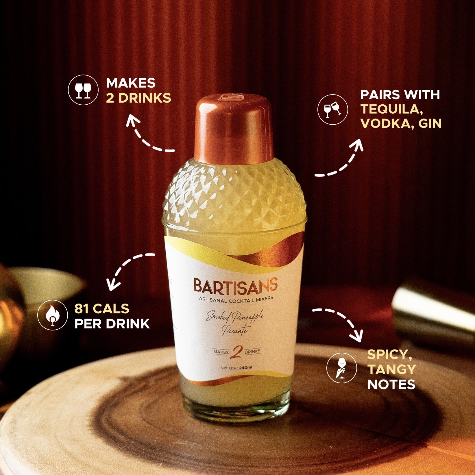 Smoked Pineapple Picante (2 Drinks)