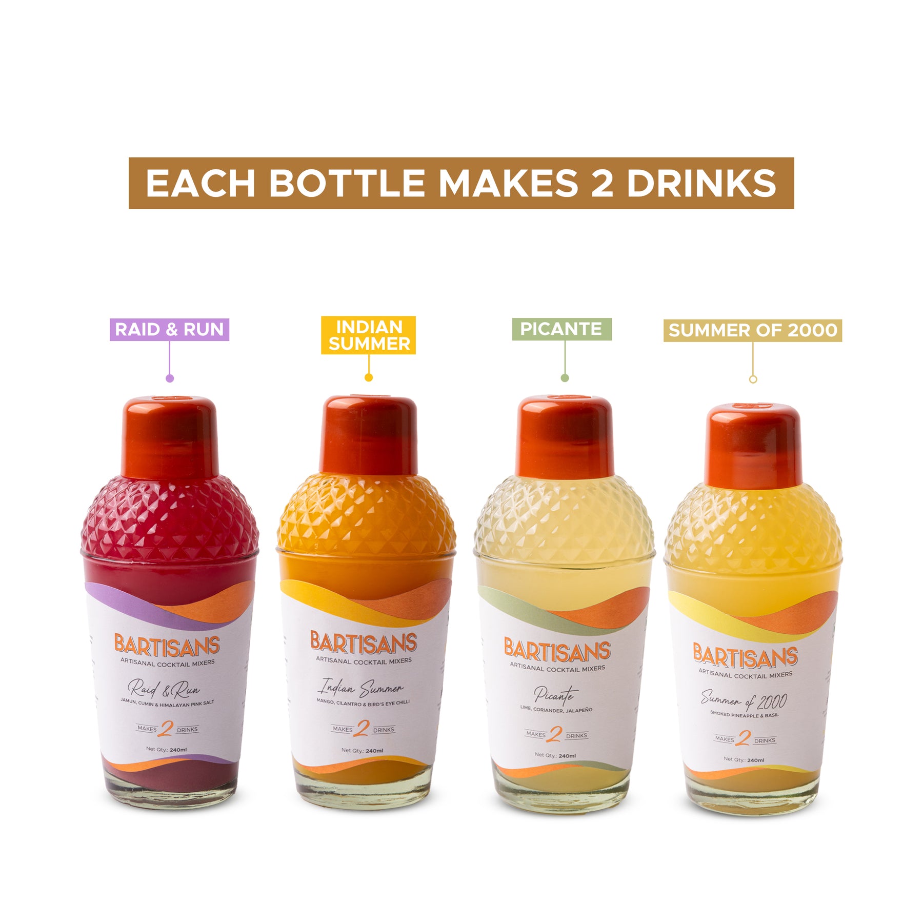 The Bartisans Bestsellers Pack (Makes 8 Drinks)