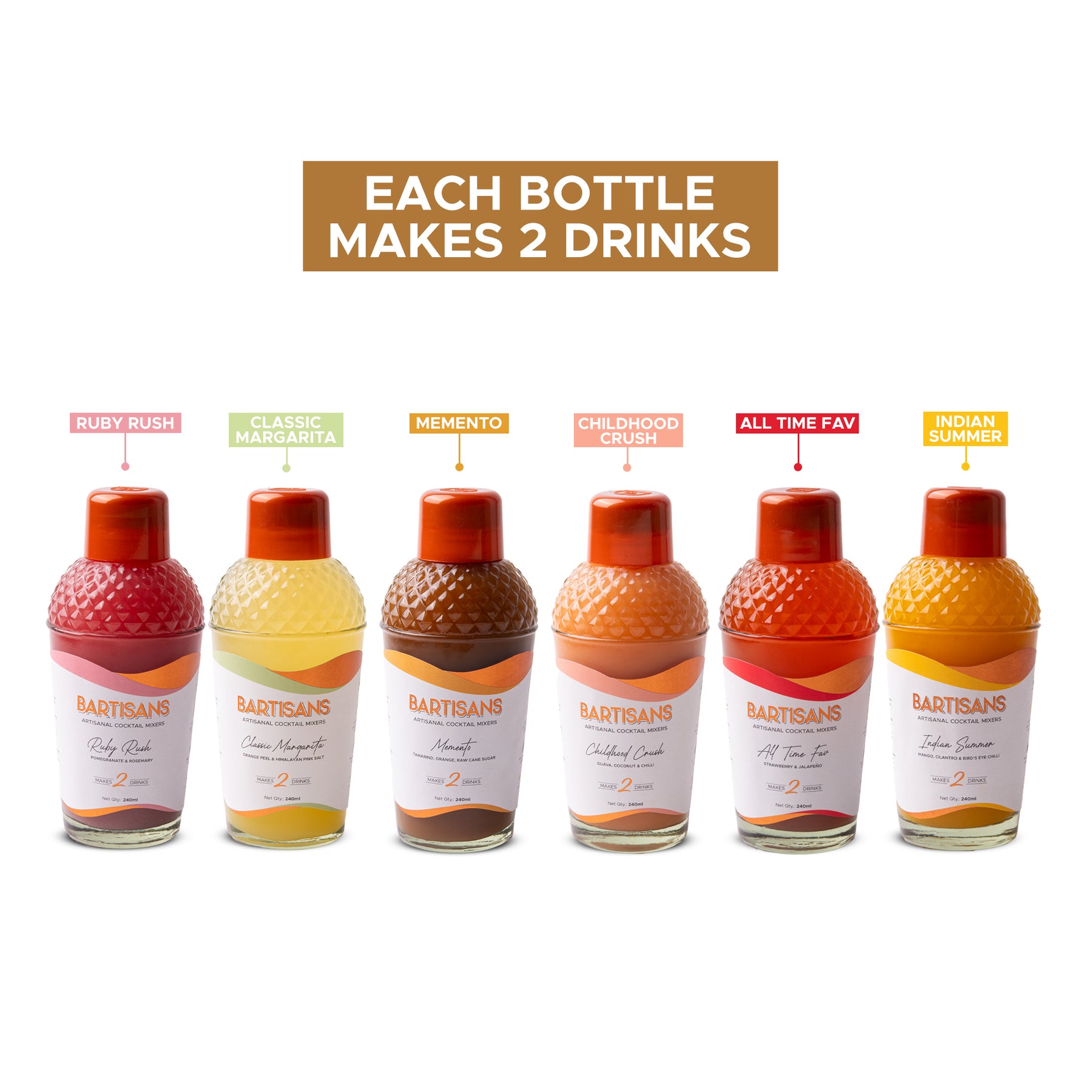 The Bartisans Ultimate Trial Pack II (Makes 12 Drinks)