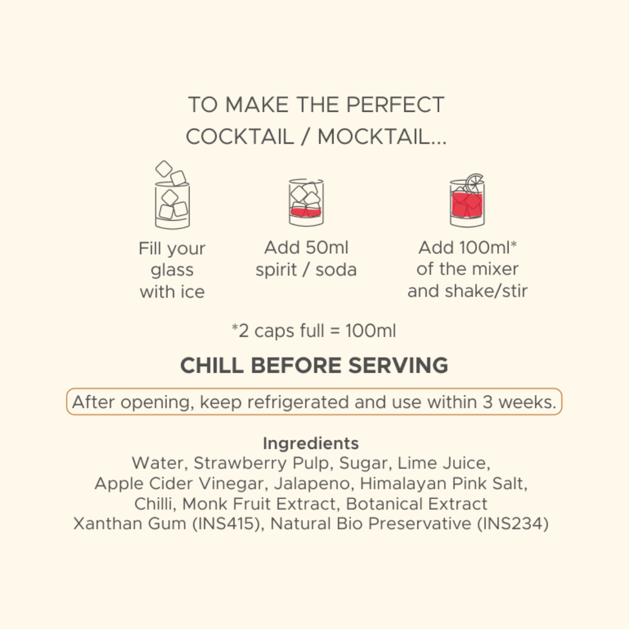 How to make the perfect Strawberry Jalapeno Picante cocktail in three steps, with the full ingredient list