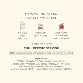 How to make the perfect Strawberry Jalapeno Picante cocktail in three steps, with the full ingredient list